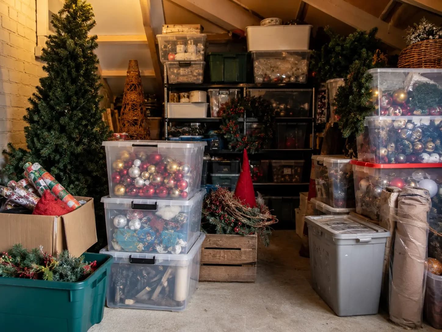 Kerstspullen en seizoensspullen voor opslag